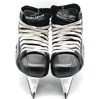 Bauer Pro - Patins de gardien de but Pro Stock d'occasion - Taille 4,5 Fit 1